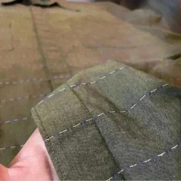 Striped Short Sleeve Button Up Shirt Multi Stitch Knit Retro Mens Large Casual - Picture 3 of 7